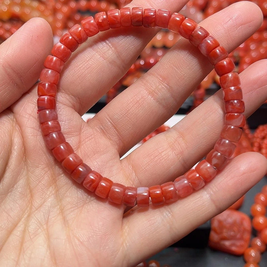南红玛瑙手链未镶嵌