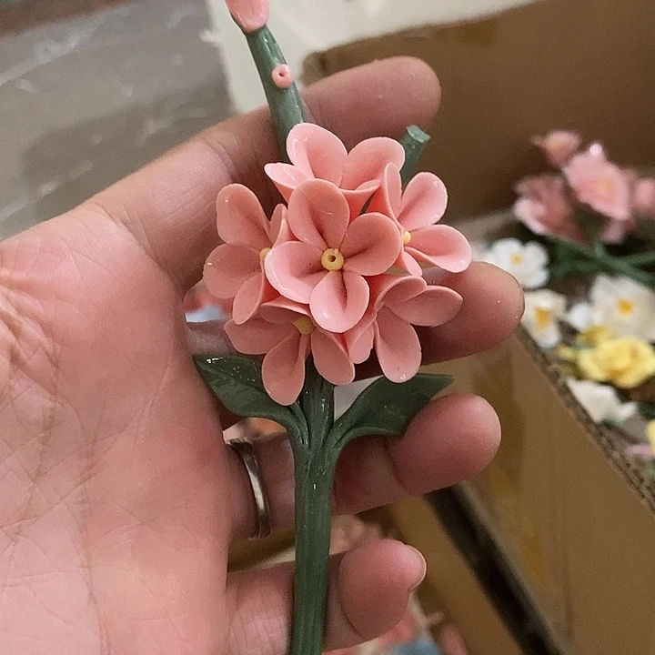 瓷片纯手工陶瓷花摆件1瑕