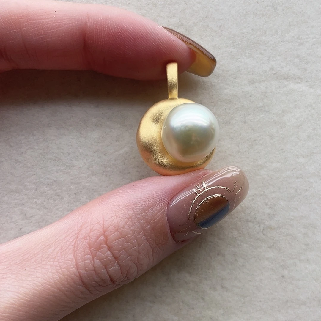 海水珍珠银S925镶嵌吊坠119