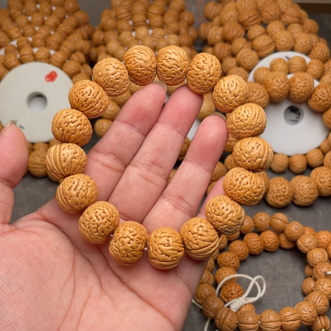 手串桃核桃核磨盘闪15