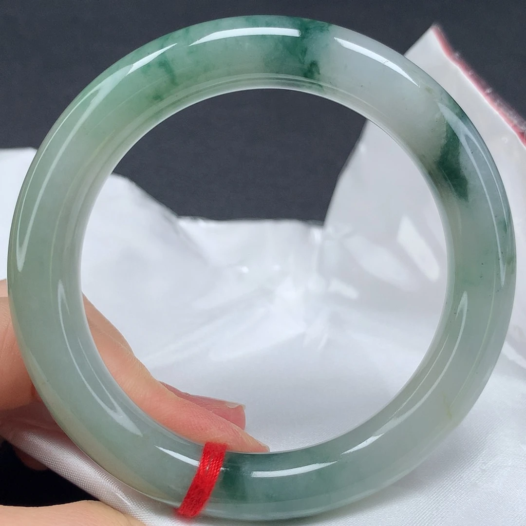 未镶嵌手镯翡翠，45号胖圆条