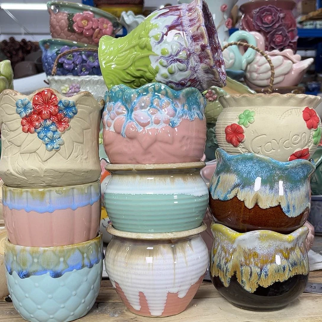 陶瓷陶瓷花盆特价上新口8-10厘米