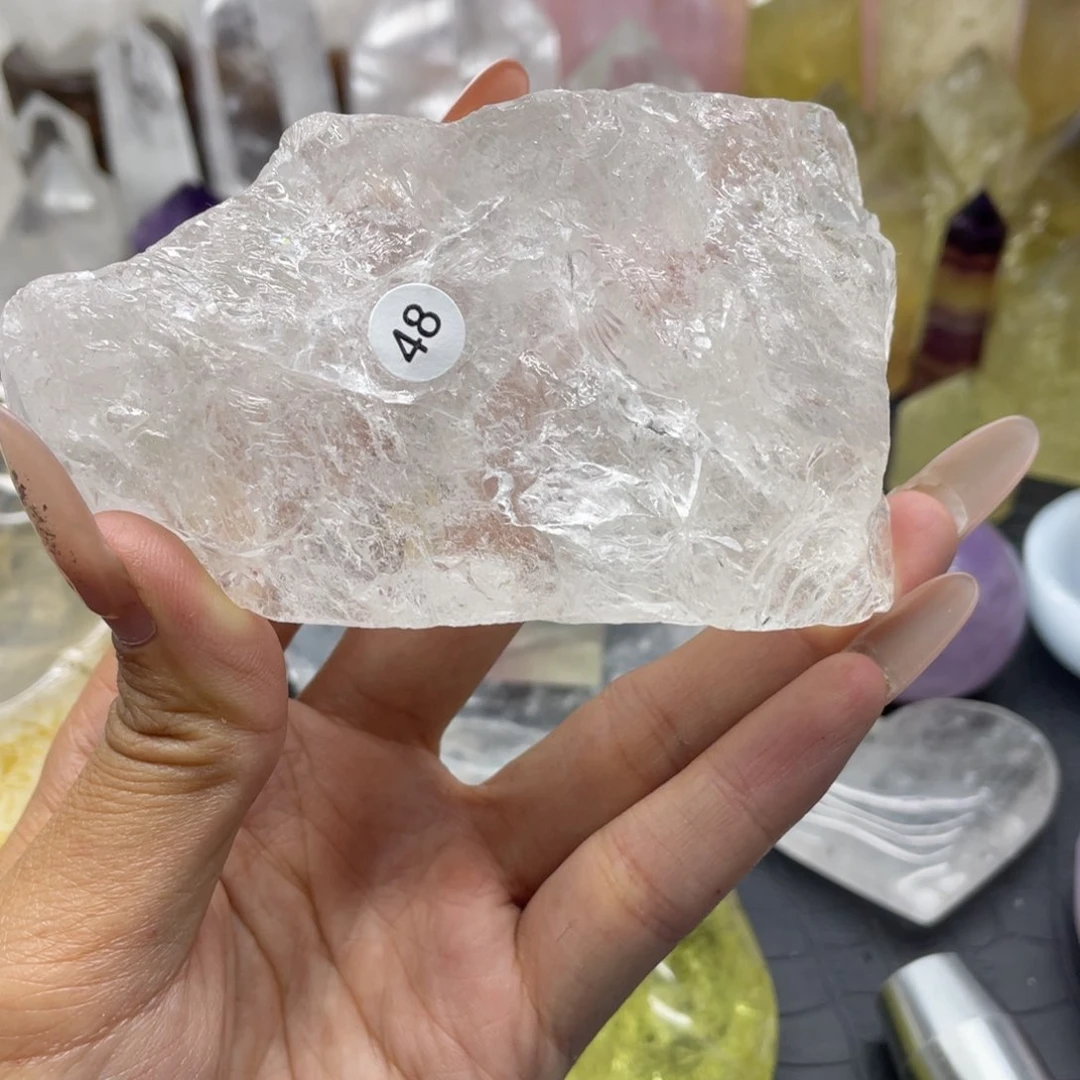 水晶珠宝半成品未镶嵌M****子48白水晶原石
