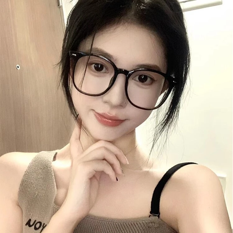 黑框素颜神器近视超大近视镜度数眼镜超轻蓝光素颜神器镜框猫眼女