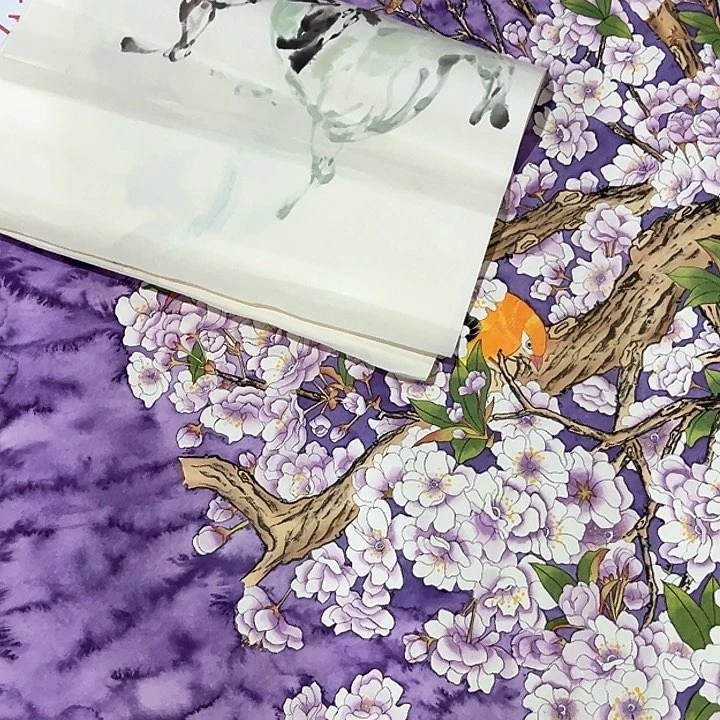 横款用****1四尺花鸟工笔打包，送十几张没落款软片