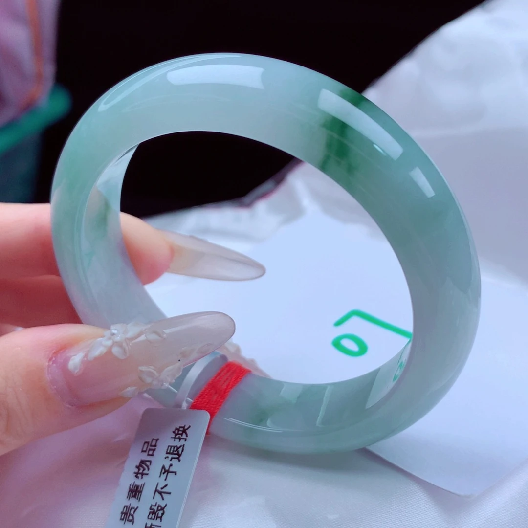 未镶嵌手镯翡翠天然缅甸翡翠A货手镯 宽版07号