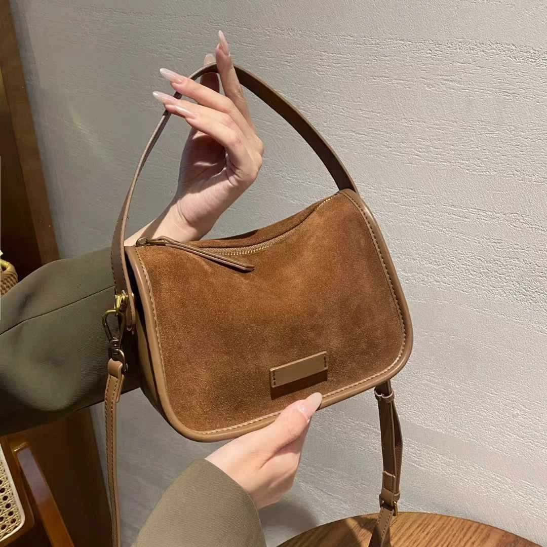 复古时尚真皮马鞍包女2025新款百搭单肩包小众高级感斜挎女包手提