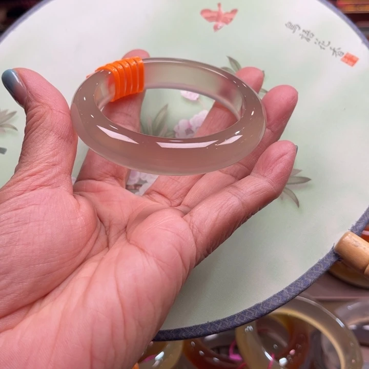 蓝***辣手镯玛瑙/玉髓未镶嵌