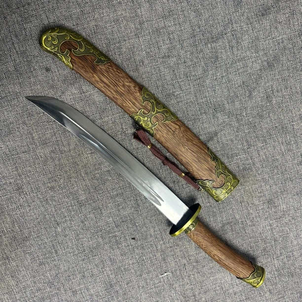 335 龙泉昊天宝剑12寸花梨木清刀花梨木刀具防身冷兵器未开刃