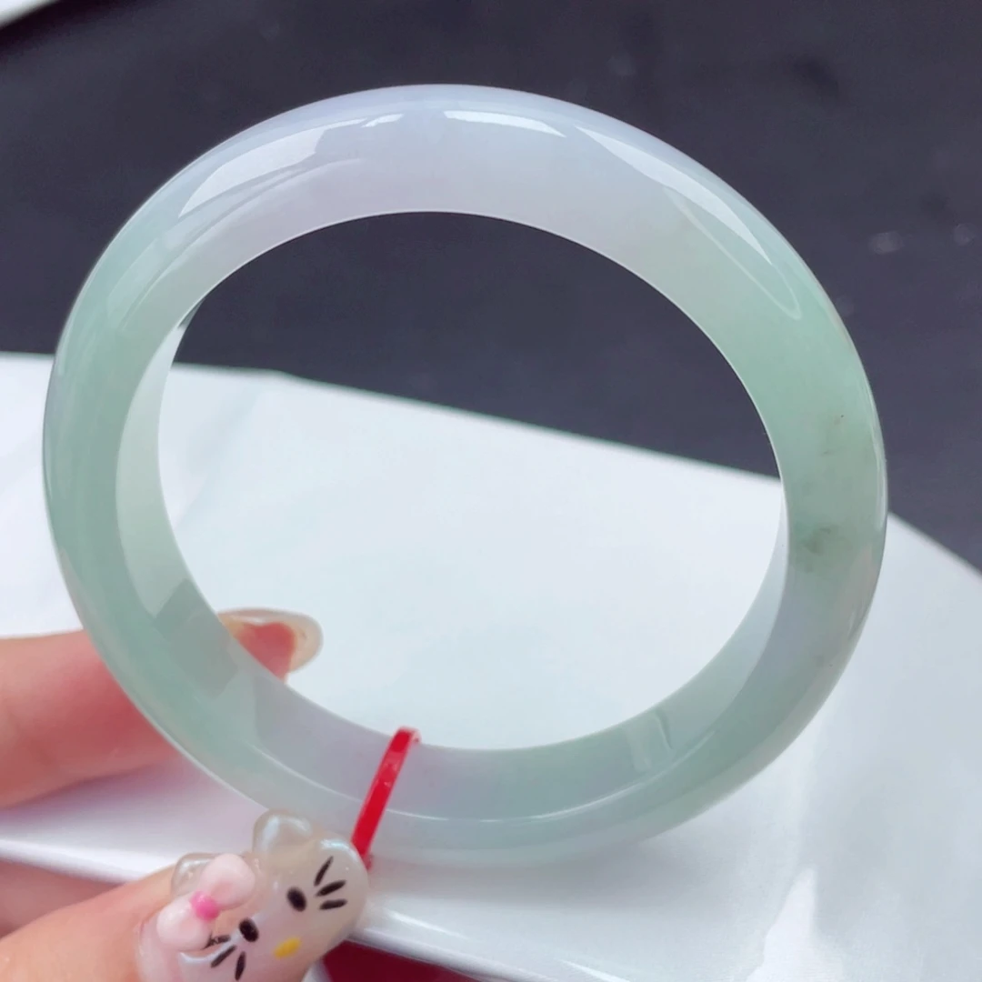 翡翠未镶嵌手镯54圈口