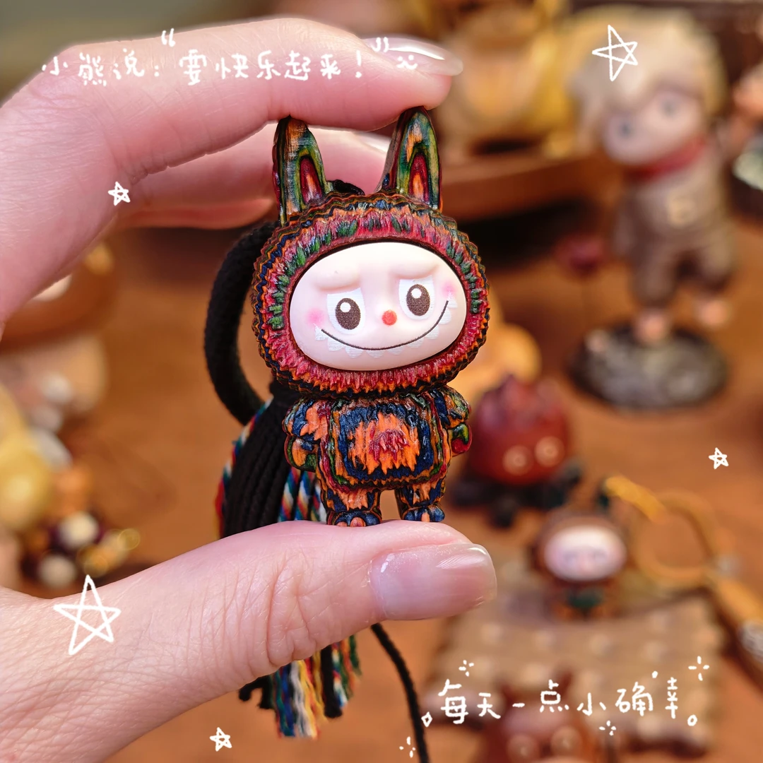 兜兜｜站立彩虹木布布 创意工艺品摆件