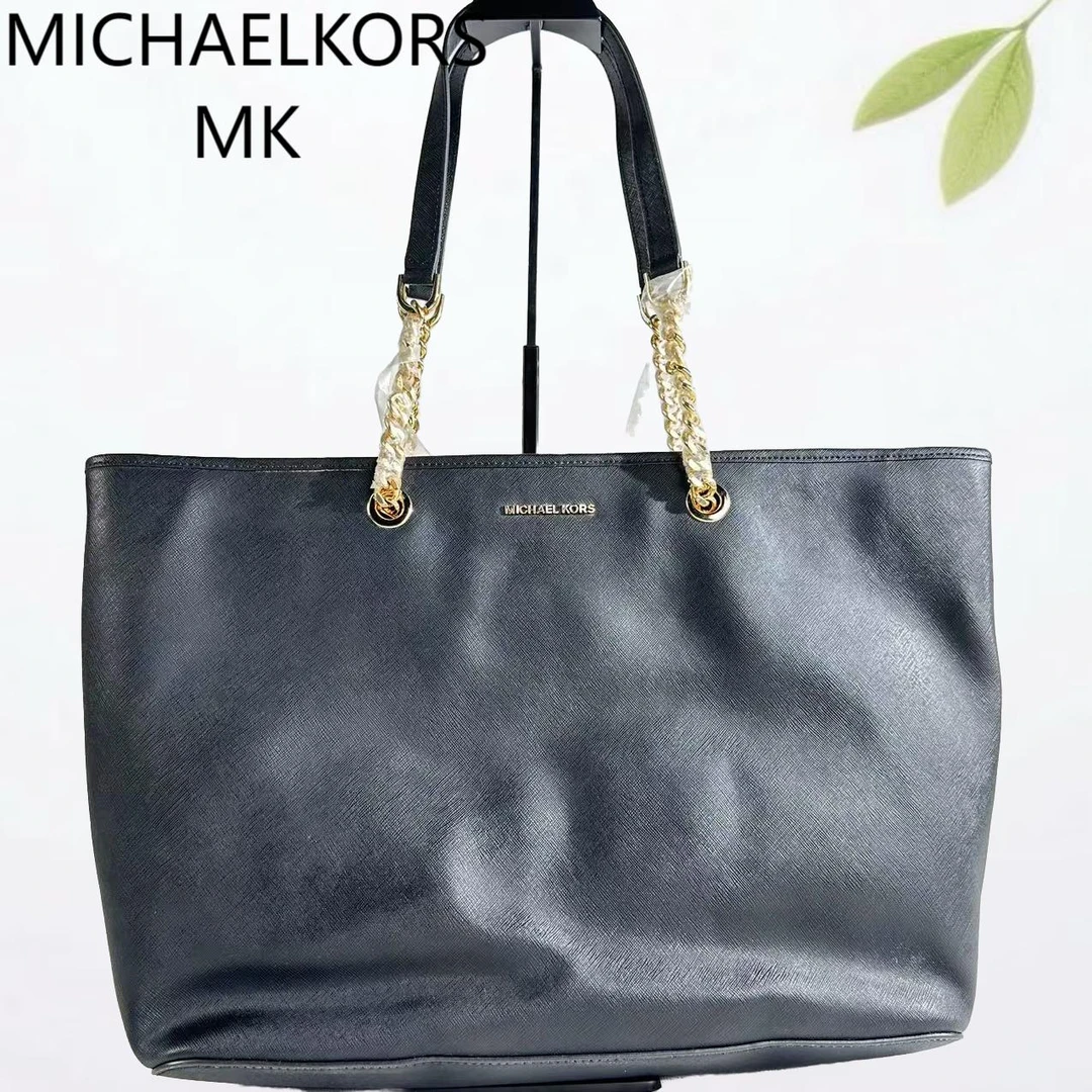 99新 MICHAEL KORS/迈克高仕 黑金托特单肩包G25602678底长37X29