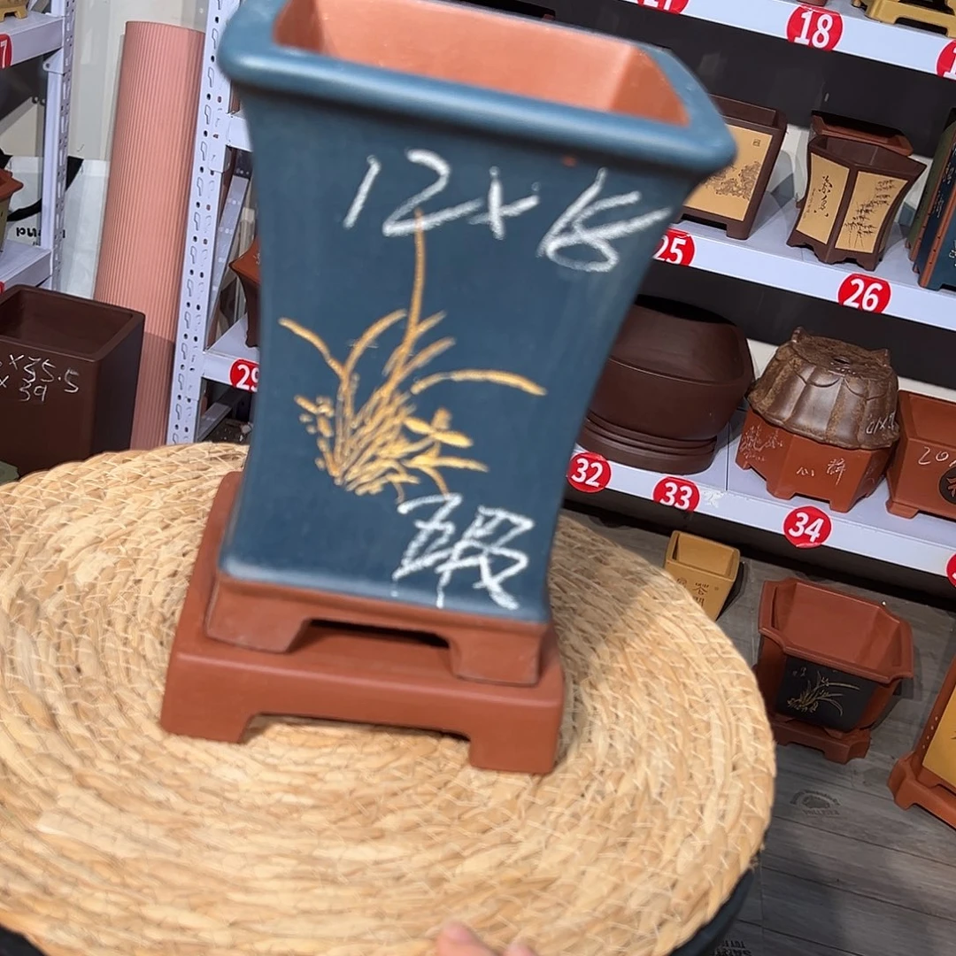 天心紫砂手工花盆