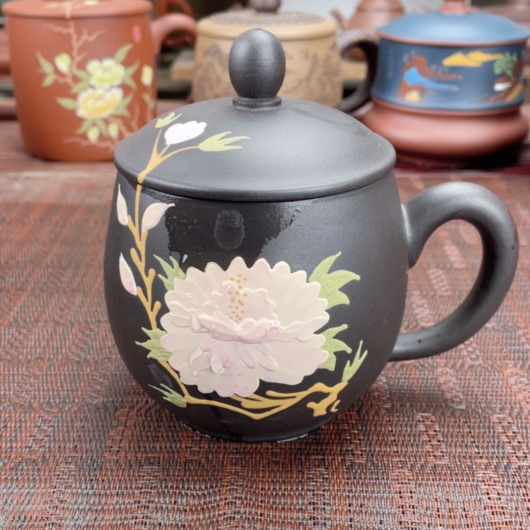 【闪购商品】紫砂茶杯宜兴原矿紫砂盖杯微瑕