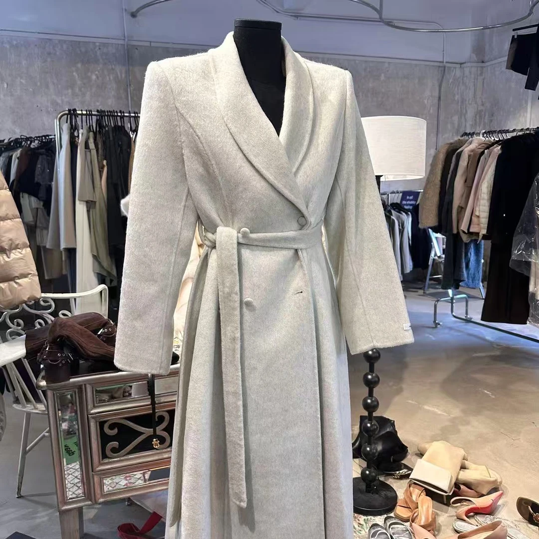 一只雪雪【首尔初雪】新款秋冬气质韩版正肩高级感双面毛呢羊毛大衣