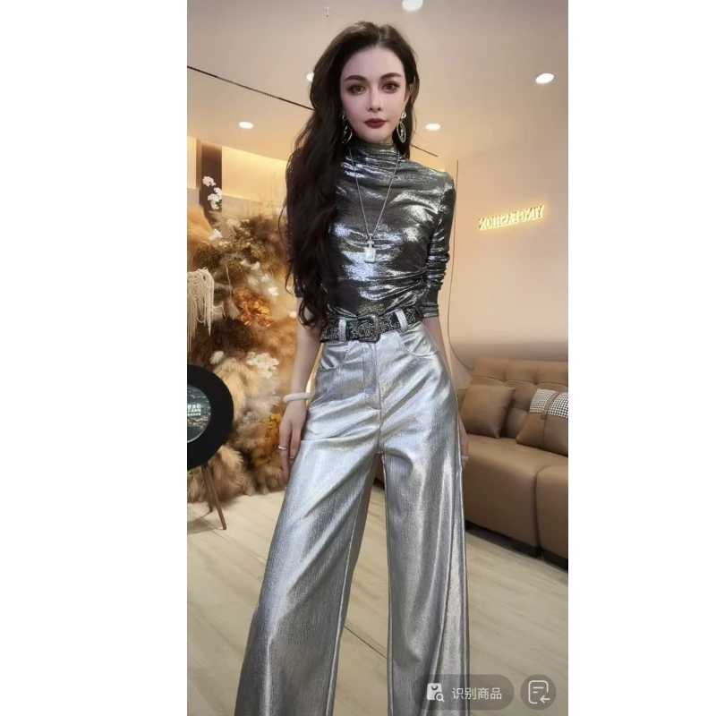 【YING FASHION】莹老板-时尚气质百搭满钻上衣 8021047 203