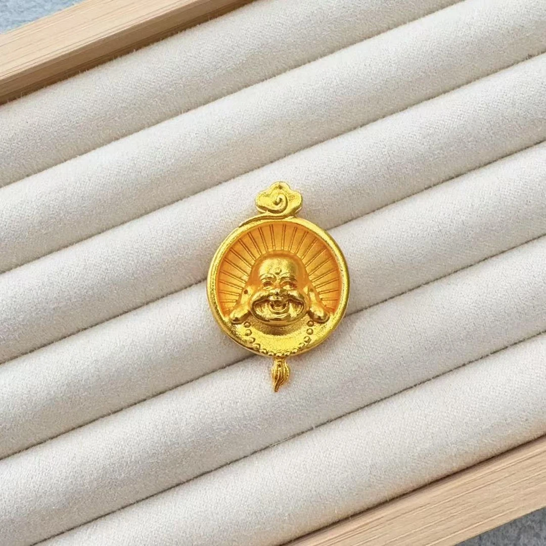 吊坠 古法精工圆牌笑佛吊坠 313280