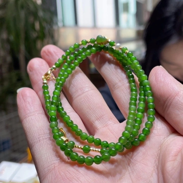 和田玉（碧玉）未镶嵌项链