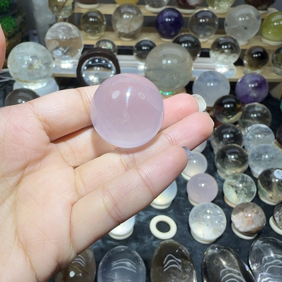 珠宝半成品未镶嵌水晶透粉