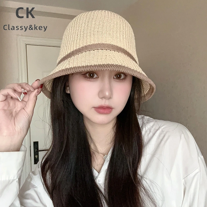 Classy key新加坡设计师联名款夏季薄款镂空渔夫帽女户外沙滩草帽