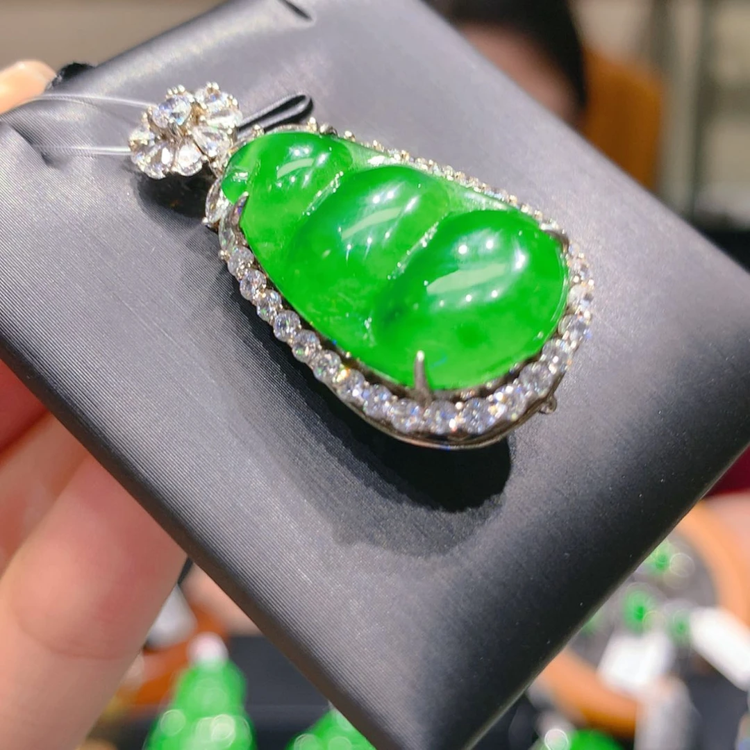 【闪购商品】翡翠颈饰银S925镶嵌8柒姐