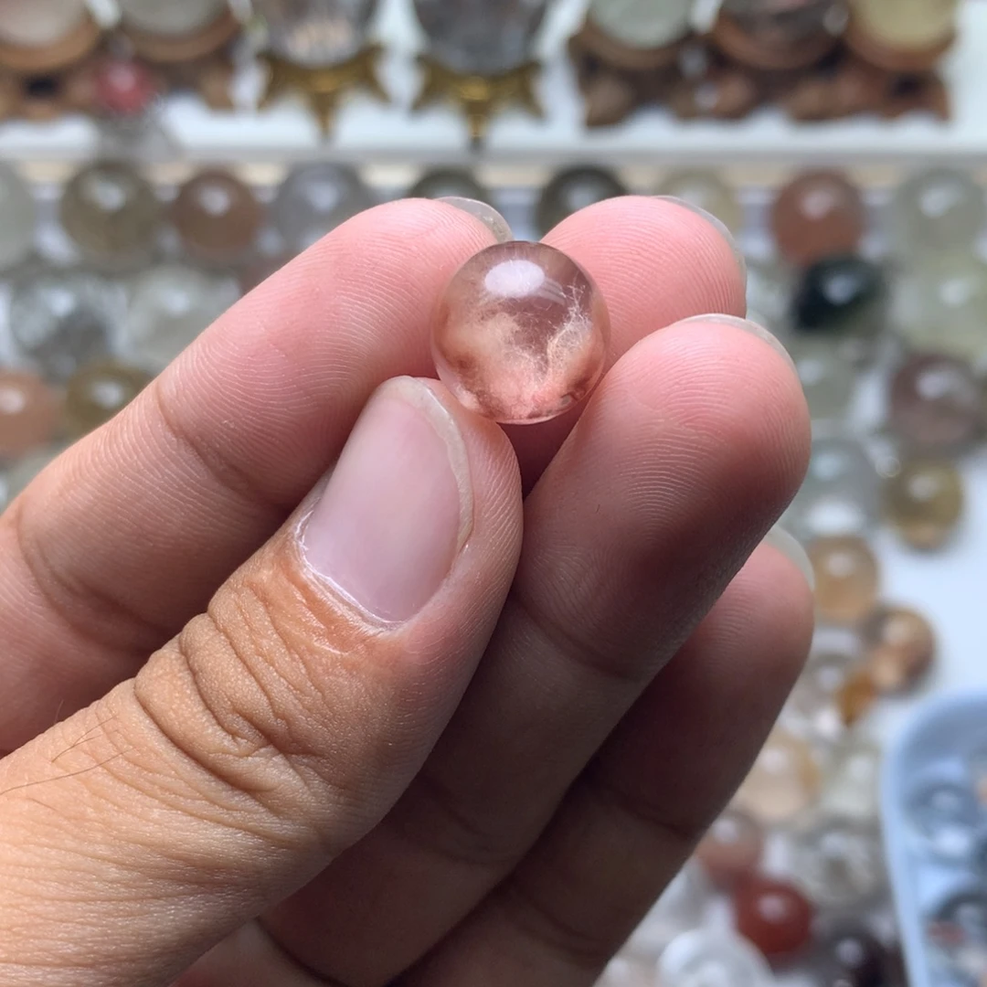G***v水晶珠宝半成品未镶嵌兔毛球