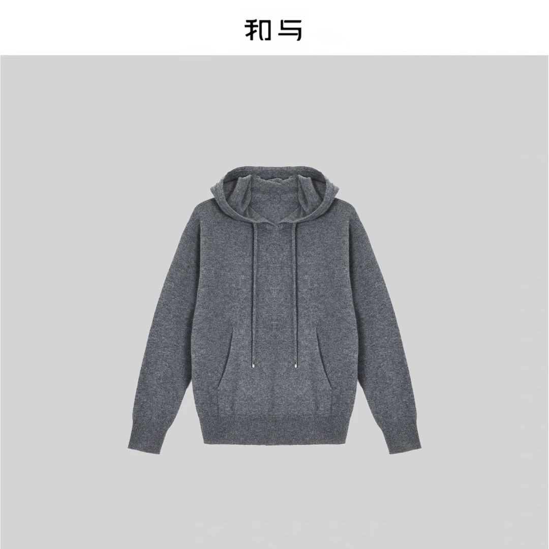 和与|气质连帽羊绒针织衫H53YHJ10109
