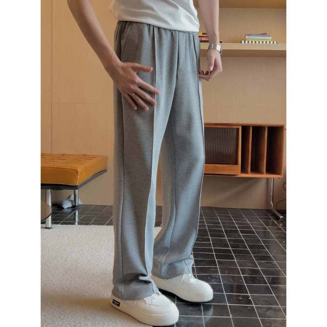 意卡伦萨 25夏季液氨压褶西裤卫裤 德国MAX直筒休闲裤男KW30257