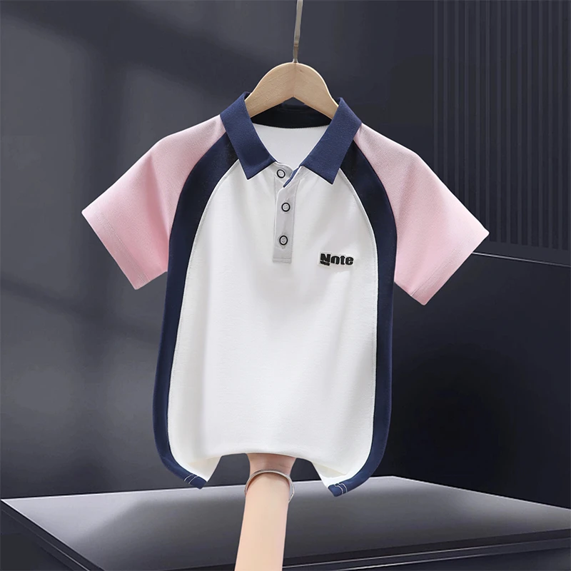 男童短袖T恤夏装2025新款中大童POLO衫体恤儿童男孩运动衫学生棉