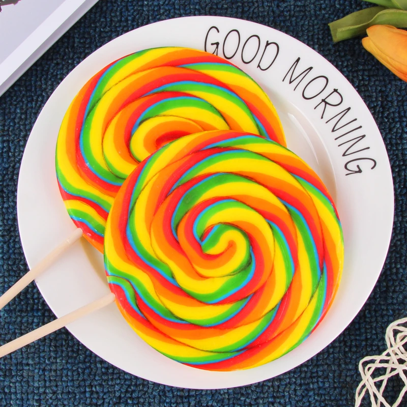 味味佳160克超大五彩波板棒棒糖儿童功夫彩虹糖果小卖部零食批发