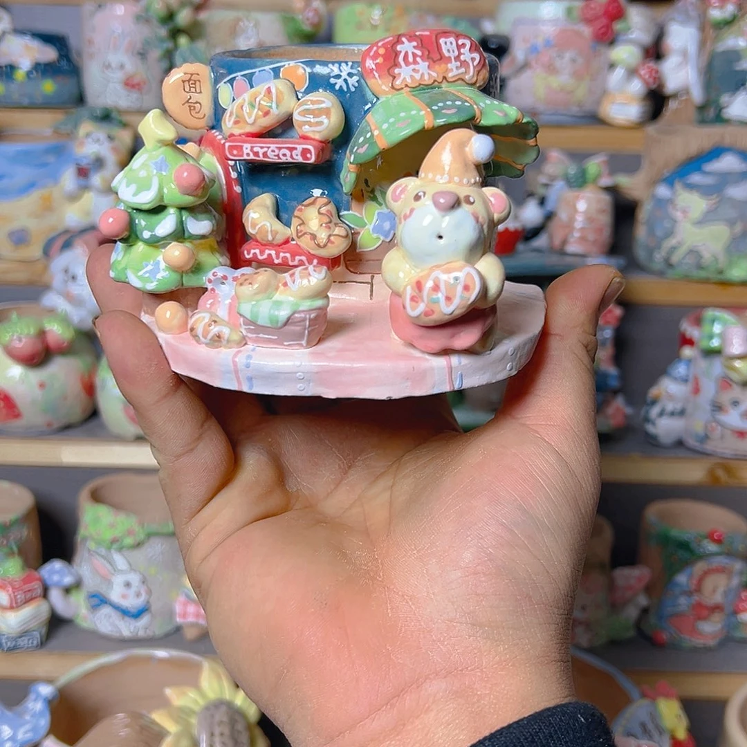 土***块老梧家的手工多肉花盆