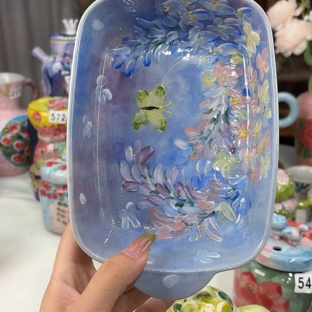 景德镇手绘高温釉下彩陶瓷茶具