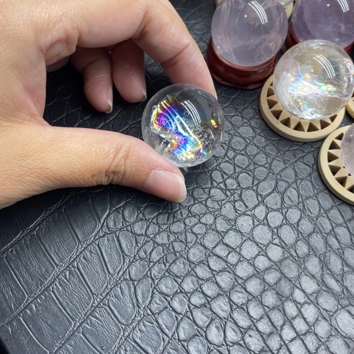 未镶嵌珠宝半成品水晶34爆彩白水