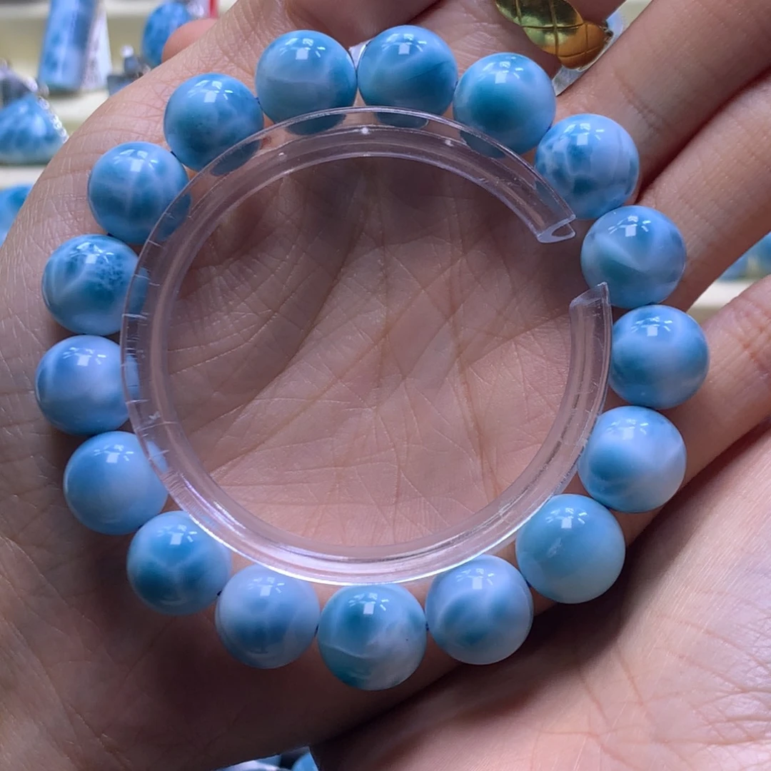 针钠钙石（海纹石）未镶嵌手链精品12mm手串