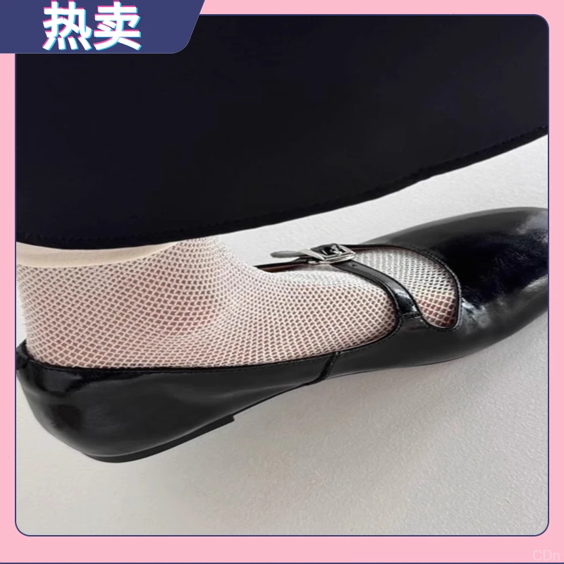 文艺小清新头层羊皮基础玛丽珍2025春季粗低跟百搭方头真皮单鞋女