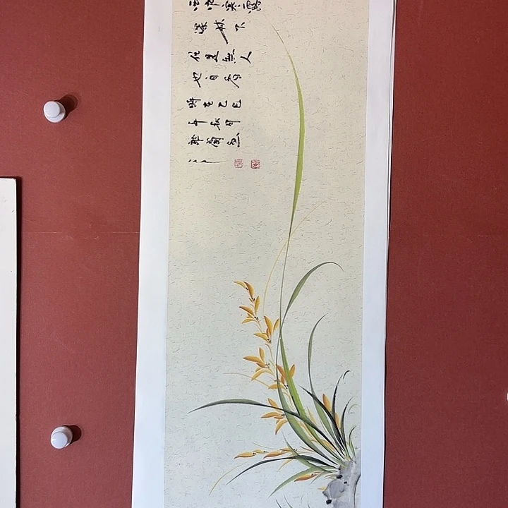 国画听兰老师花鸟