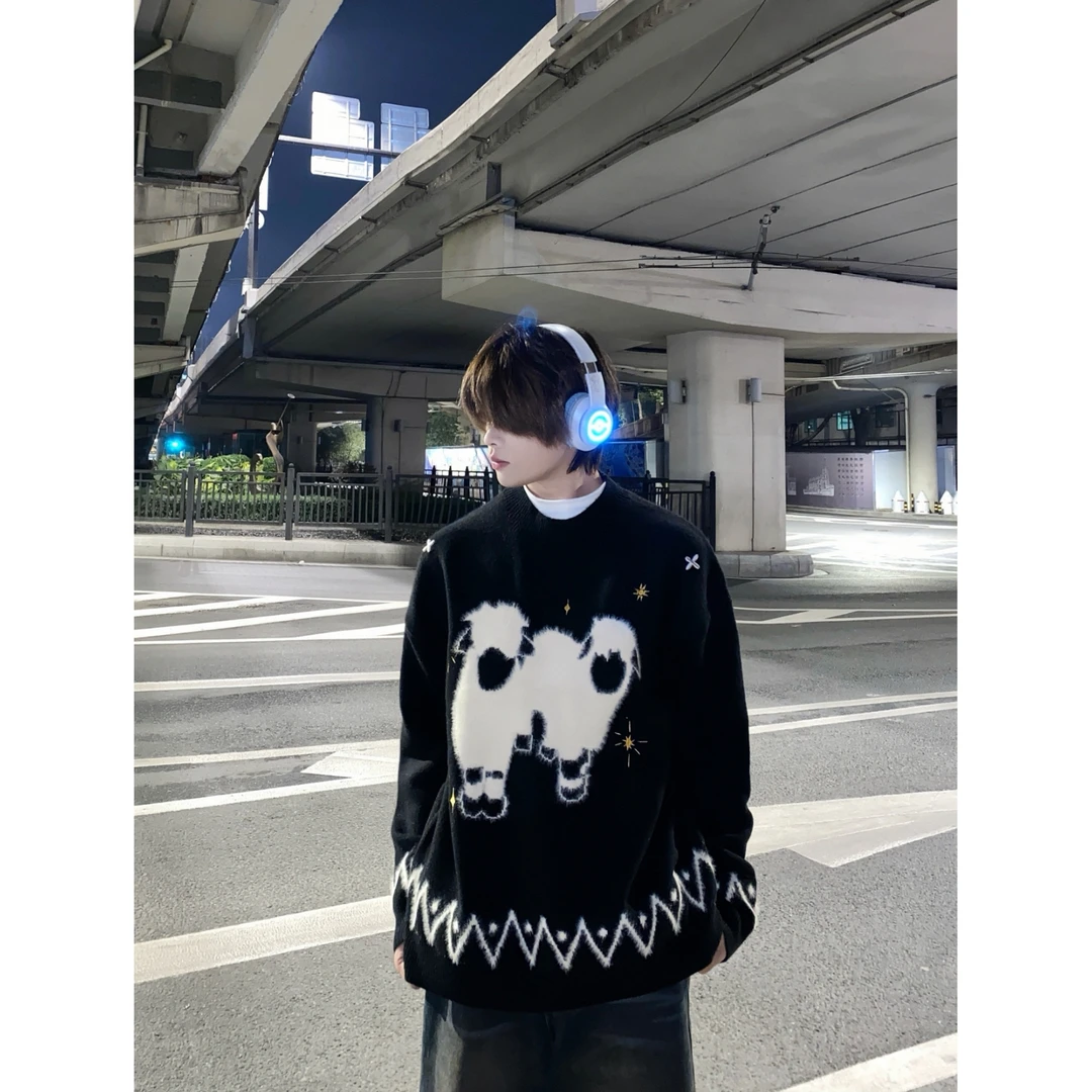 小羊毛衣宽松显瘦情侣