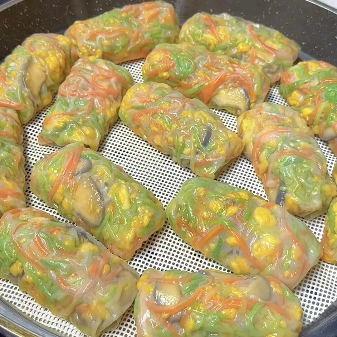 【低脂代餐】三鲜蔬菜卷素菜水晶包薄皮煎包早餐半成品速食蔬菜春卷