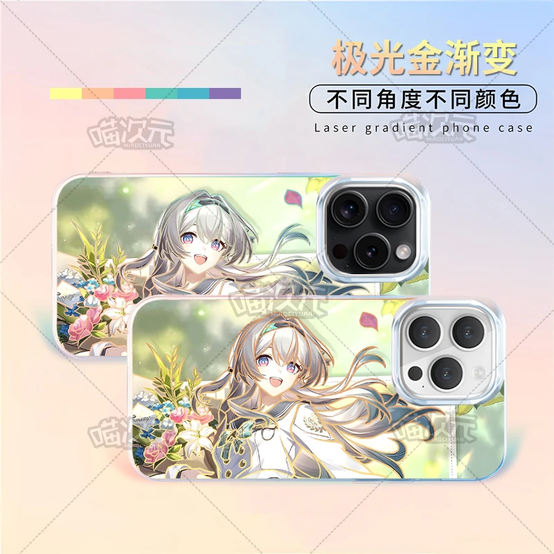 横版流萤适用苹果华为vivo一加oppoiPhone小米二次元极光金手机壳