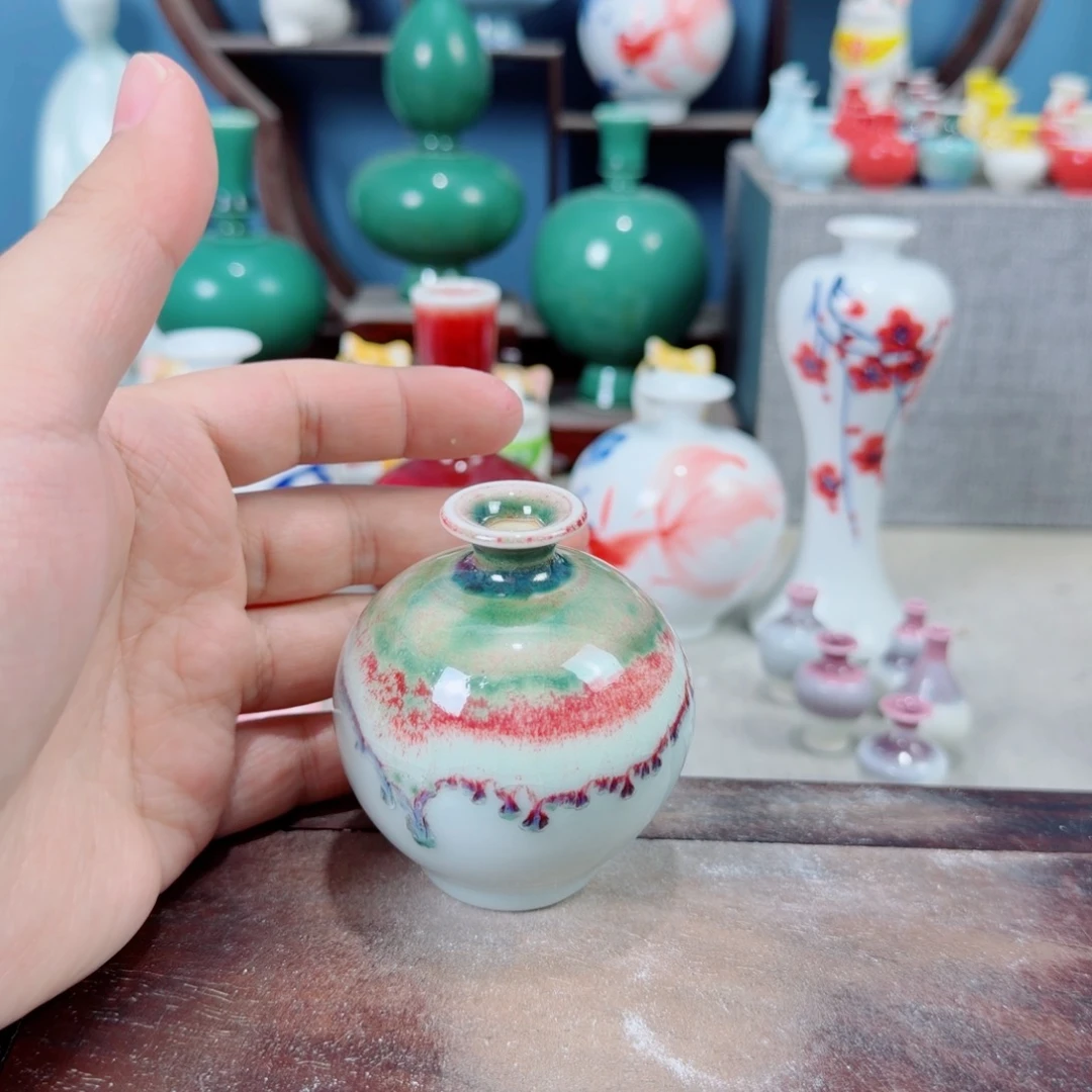 陶瓷手工小花器摆件