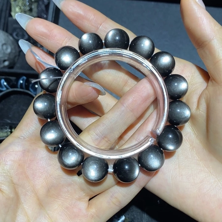 黑曜岩手链未镶嵌狼*