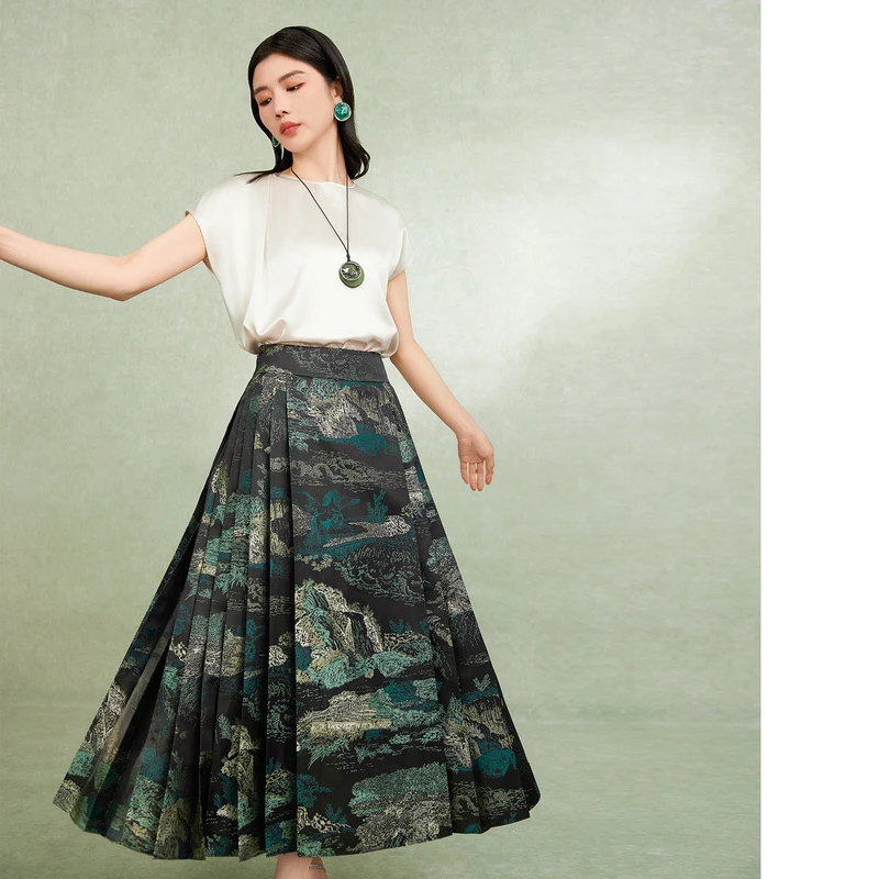 【晨粉专享价】【商场同款】粉蓝衣橱复古新中式提花