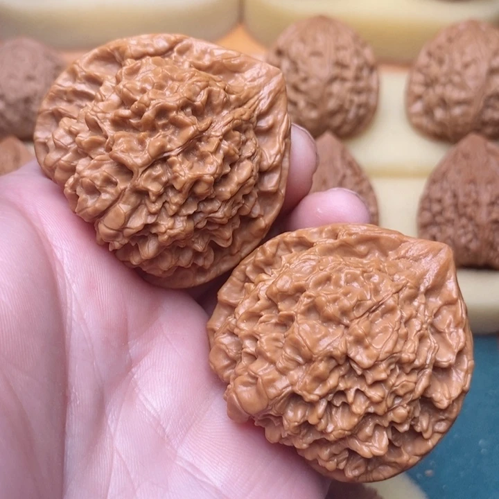 把件文玩核桃48麒麟纹官帽