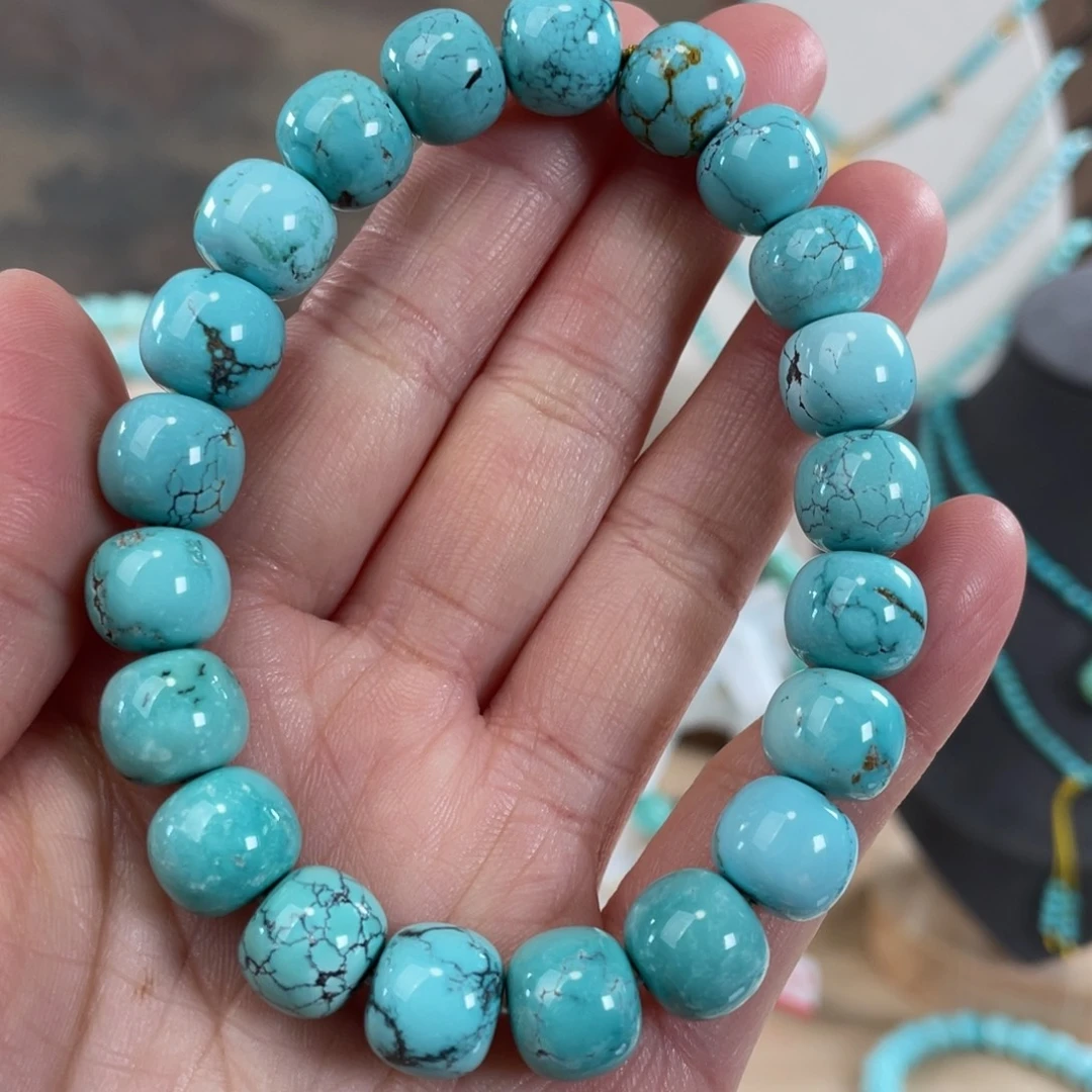 绿松石未镶嵌套链10+精品玉化手串