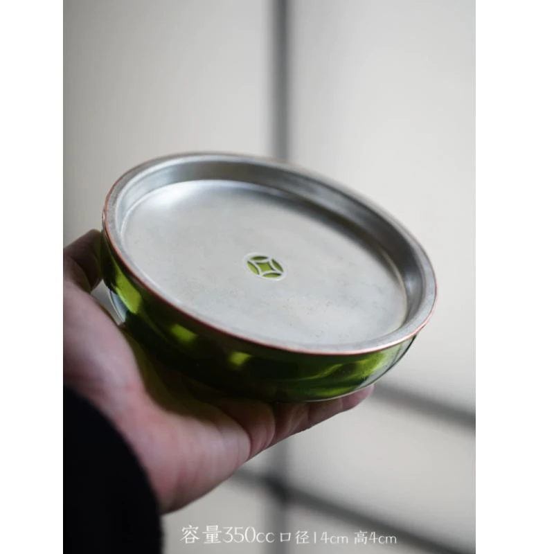 清物堂-琉璃锡盖铜边壶承-茶道-茶具-茶器