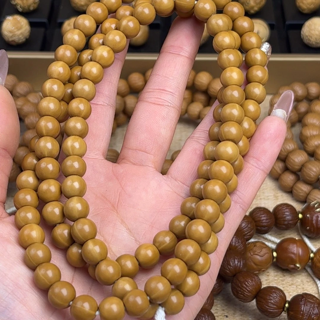 猴头核桃吊坠9+正圆光珠108全品无瑕无药