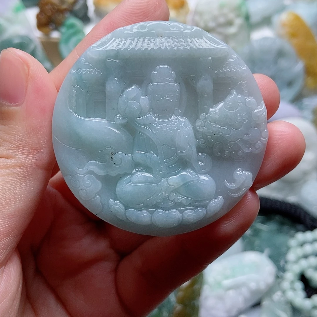 翡翠未镶嵌吊坠(不含链)1