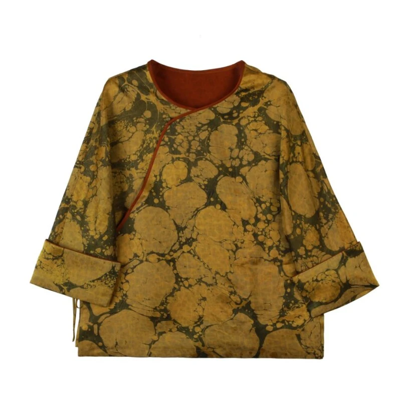 潘一抹微蓝新中式高级感短外套国风外套237245