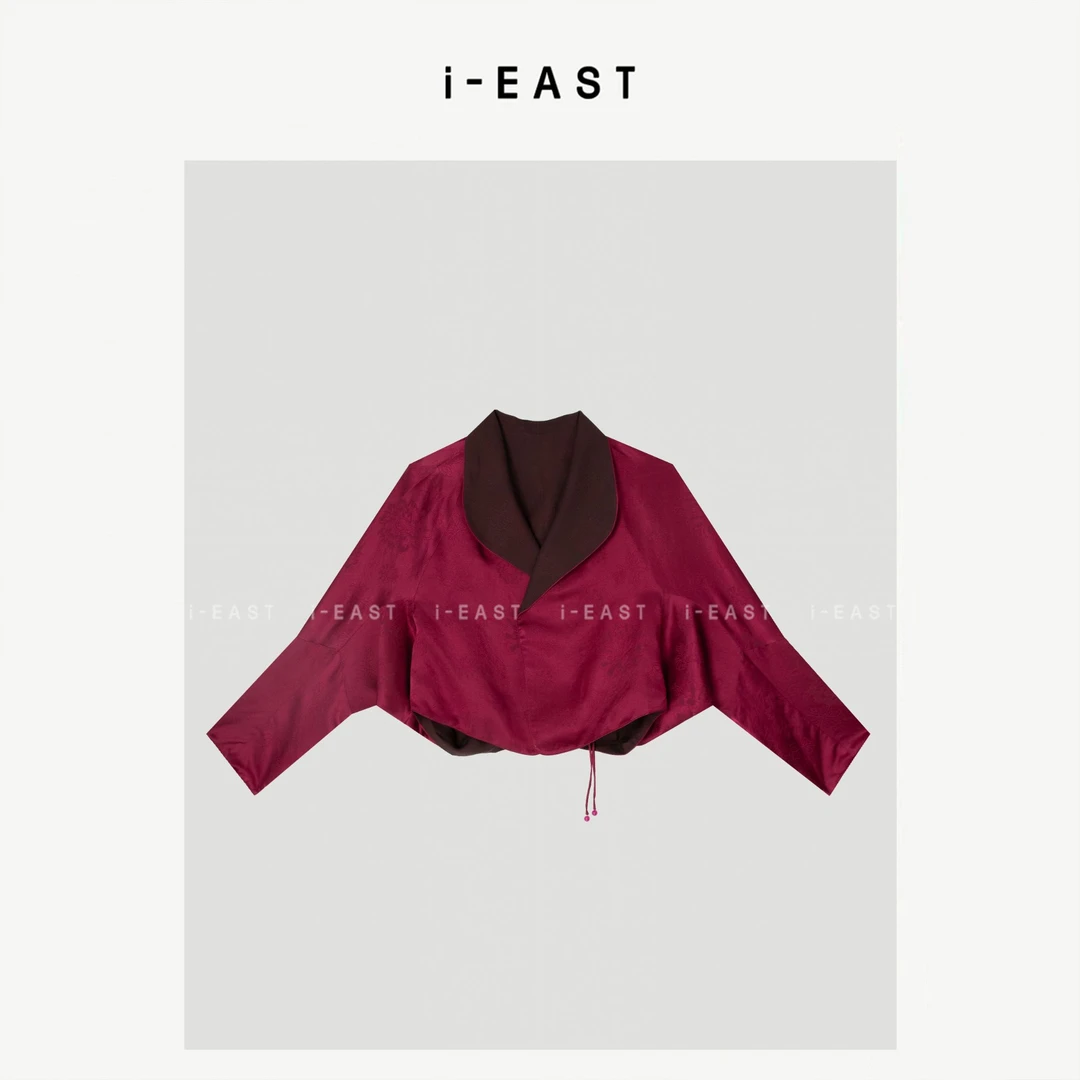 i-EAST 芝兰梦影~新中式花纹提花开衫外套-5X GF5500