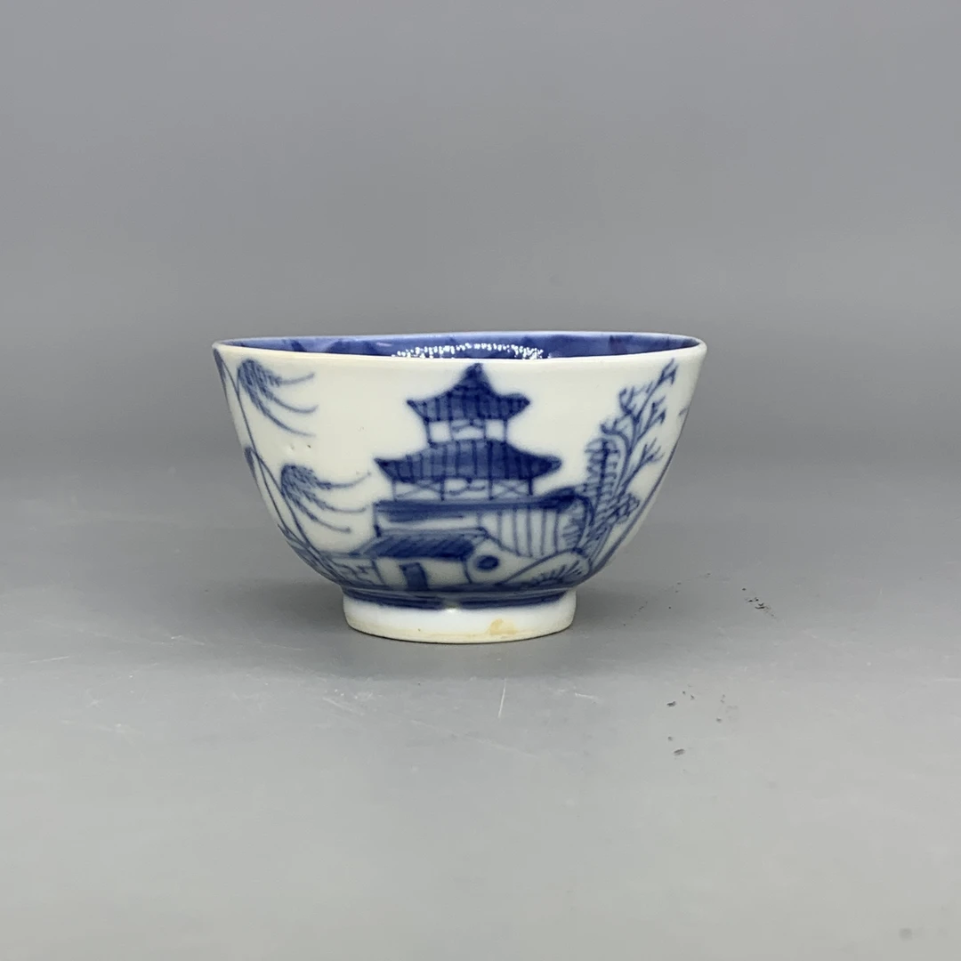 62509186*清乾隆青花山水茶圆/瓷器六/江苏省文物总店/MM